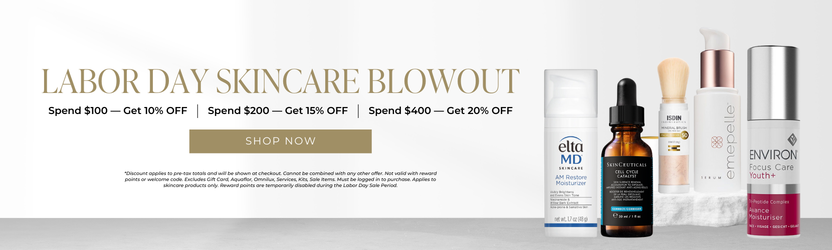 LABOR DAY SKINCARE BLOWOUT
