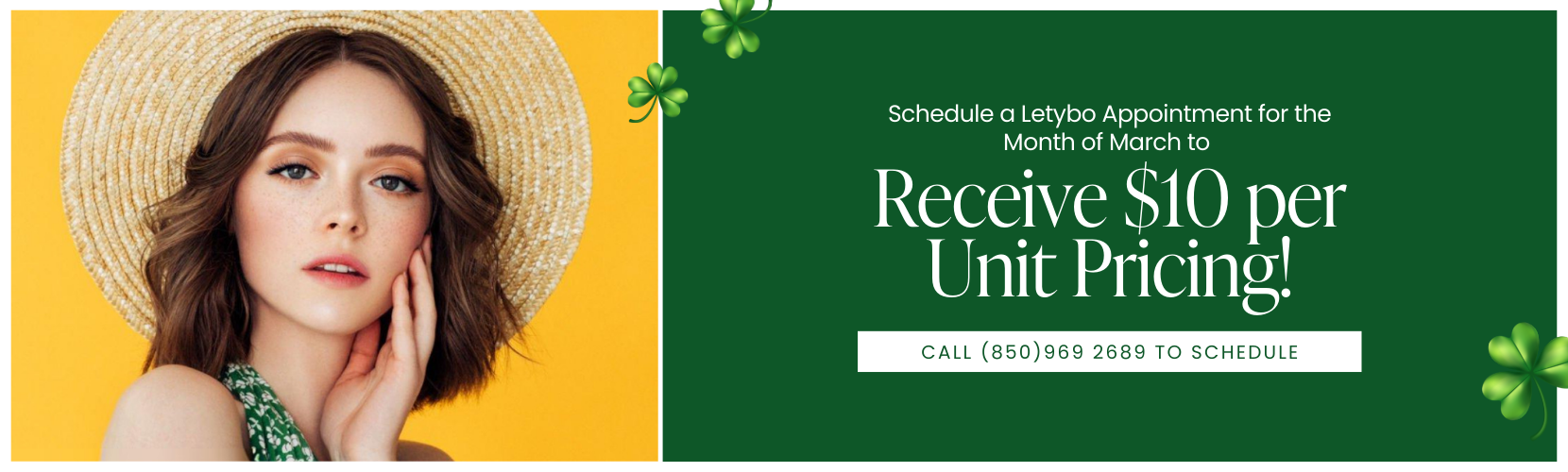 Schedule a Letybo Appointment for the Month of March to Receive $10 per Unit Pricing!